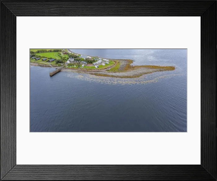 Framed Print : Drone shoot over popular campsite in Ardmair in the North West Coast of Scotland - NC500 Route Framed Print : Drone shoot over popular campsite in Ardmair in the North West Coast of Scotland - NC500 Route