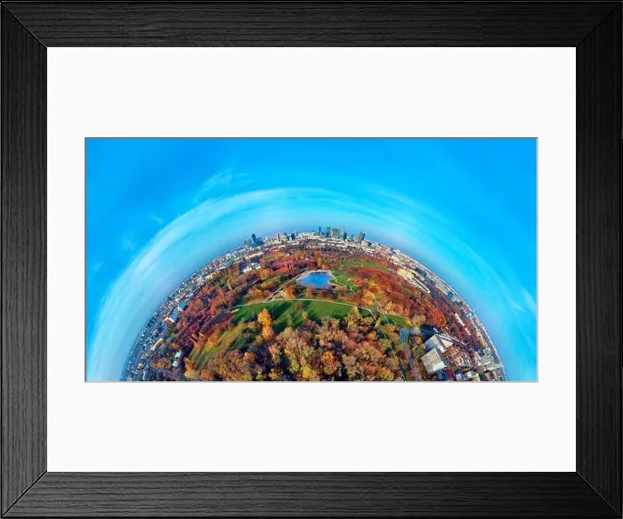 Framed Print : A beautiful panoramic view of the sunset in a fabulous November autumn evening at sunset from drone at Pola Mokotowskie Framed Print : A beautiful panoramic view of the sunset in a fabulous November autumn evening at sunset from drone at Pola Mokotowskie