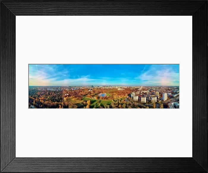Framed Print : A beautiful panoramic view of the sunset in a fabulous November autumn evening at sunset from drone at Pola Mokotowskie Framed Print : A beautiful panoramic view of the sunset in a fabulous November autumn evening at sunset from drone at Pola Mokotowskie