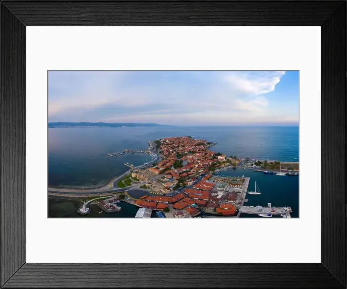 Framed Print : Beautiful bird's-eye view of the old town of Nessebar Framed Print : Beautiful bird's-eye view of the old town of Nessebar