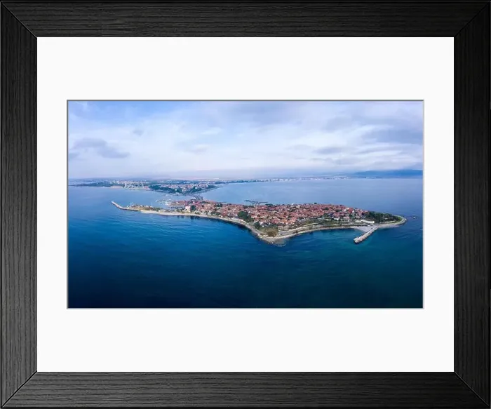 Framed Print : Beautiful bird's-eye view of the old town of Nessebar Framed Print : Beautiful bird's-eye view of the old town of Nessebar
