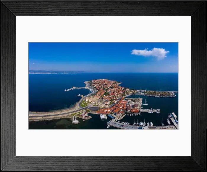 Framed Print : Beautiful bird's-eye view of the old town of Nessebar Framed Print : Beautiful bird's-eye view of the old town of Nessebar