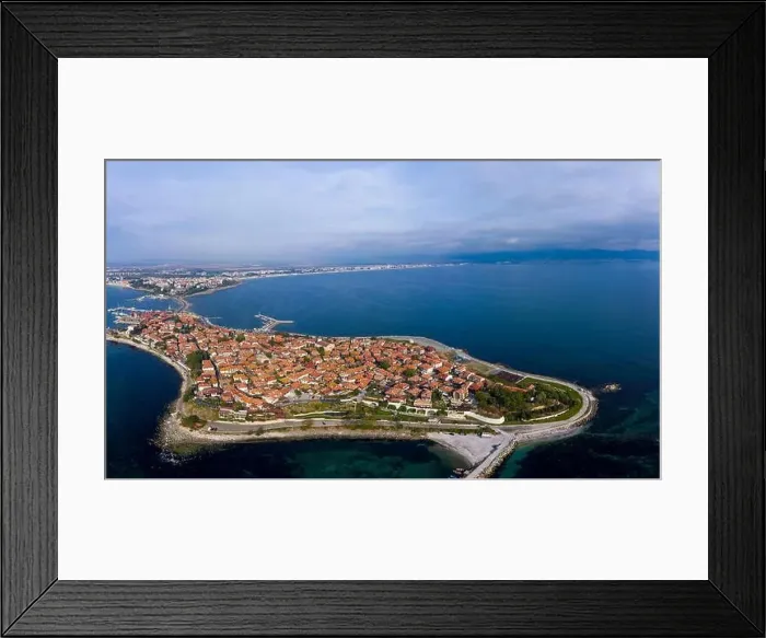 Framed Print : Beautiful bird's-eye view of the old town of Nessebar Framed Print : Beautiful bird's-eye view of the old town of Nessebar