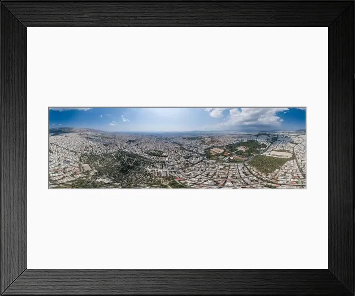 Framed Print : Aerial panoramic drone shot of Athens Pangari district with Acropolis, Olympion Zeus temple, Zappeion hall Framed Print : Aerial panoramic drone shot of Athens Pangari district with Acropolis, Olympion Zeus temple, Zappeion hall