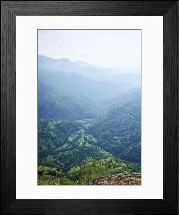 Framed Print : drone photo of the valley between ella rock and little adams peak Framed Print : drone photo of the valley between ella rock and little adams peak