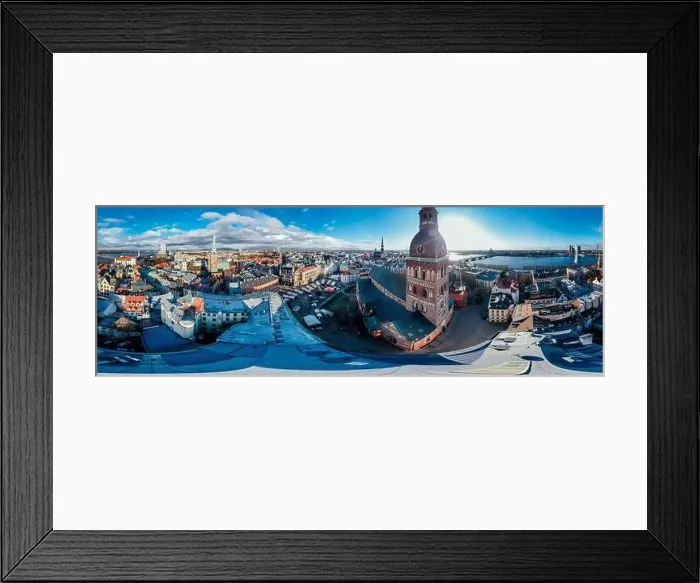 Framed Print : Riga City Dome church in Old Town, Historical Monument, drone 360 vr Panorama Framed Print : Riga City Dome church in Old Town, Historical Monument, drone 360 vr Panorama