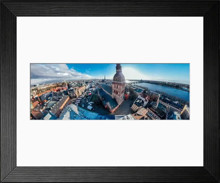 Framed Print : Riga City Dome church in Old Town, Historical Monument, drone 360 vr Panorama Framed Print : Riga City Dome church in Old Town, Historical Monument, drone 360 vr Panorama