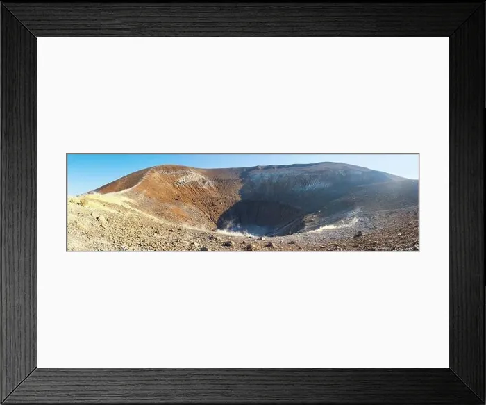 Framed Print : close panoramic view of the sulfurous huge vulcano crater, aeolian islands, italy Framed Print : close panoramic view of the sulfurous huge vulcano crater, aeolian islands, italy