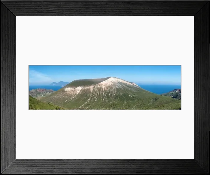 Framed Print : panoramic view of the vukcano volcano, aeolian islands, italy Framed Print : panoramic view of the vukcano volcano, aeolian islands, italy