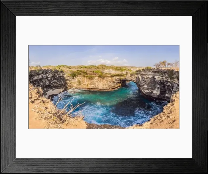 Framed Print : Landscape over Broken Beach in Nusa Penida, Indonesia Angel's BillaBong Beach. Popular tourist destination Bali Framed Print : Landscape over Broken Beach in Nusa Penida, Indonesia Angel's BillaBong Beach. Popular tourist destination Bali