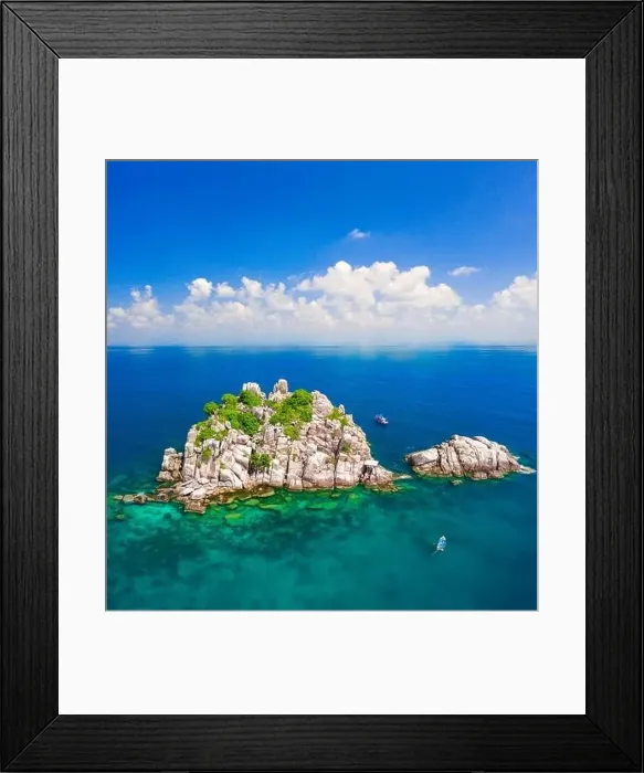 Framed Print : Shark island, koh Tao, Thailand
