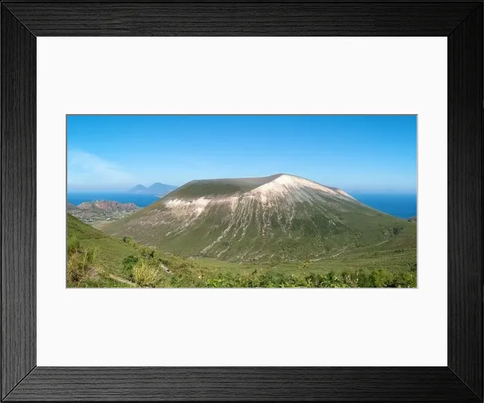 Framed Print : panoramic view of the vulcano volcano, aeolian islands, italy Framed Print : panoramic view of the vulcano volcano, aeolian islands, italy