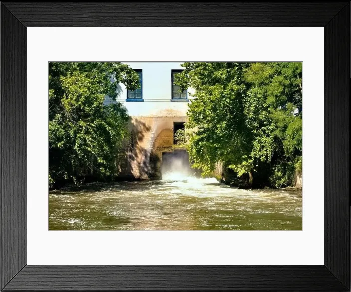 Framed Print : Erie Canal bypass electrical generator power house Framed Print : Erie Canal bypass electrical generator power house