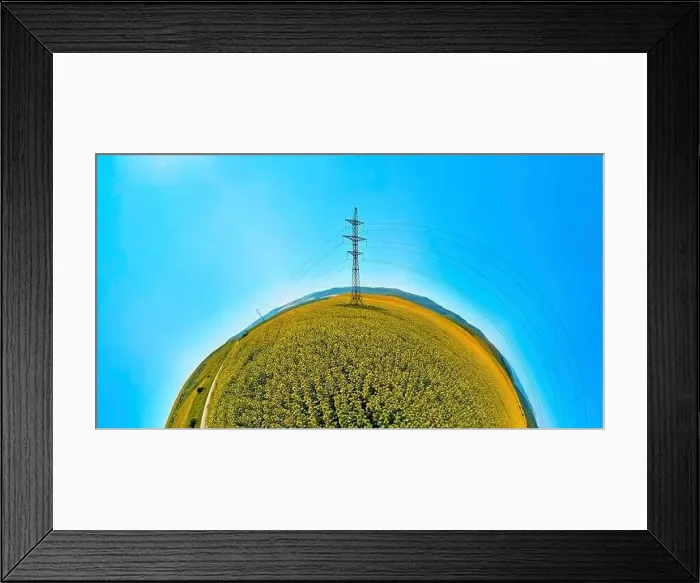 Framed Print : Beautiful futuristic panoramic (360 spherical panorama little planet) Framed Print : Beautiful futuristic panoramic (360 spherical panorama little planet)