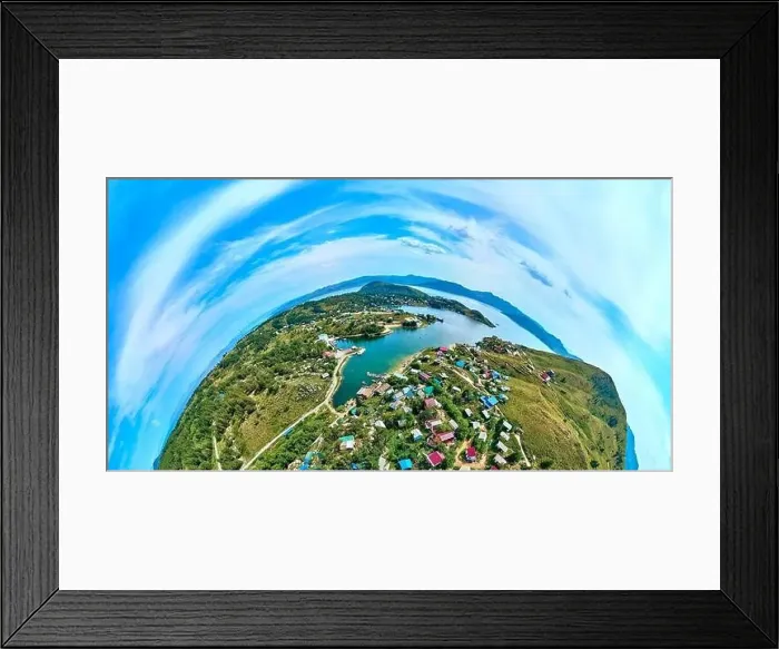 Framed Print : Beautiful futuristic panoramic (360 spherical panorama little planet) Framed Print : Beautiful futuristic panoramic (360 spherical panorama little planet)