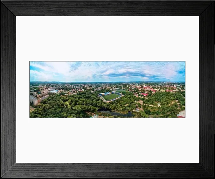 Framed Print : Beautiful futuristic panoramic (360 spherical panorama little planet) aerial drone view to city of Ust-Kamenogorsk (KZ) Framed Print : Beautiful futuristic panoramic (360 spherical panorama little planet) aerial drone view to city of Ust-Kamenogorsk (KZ)
