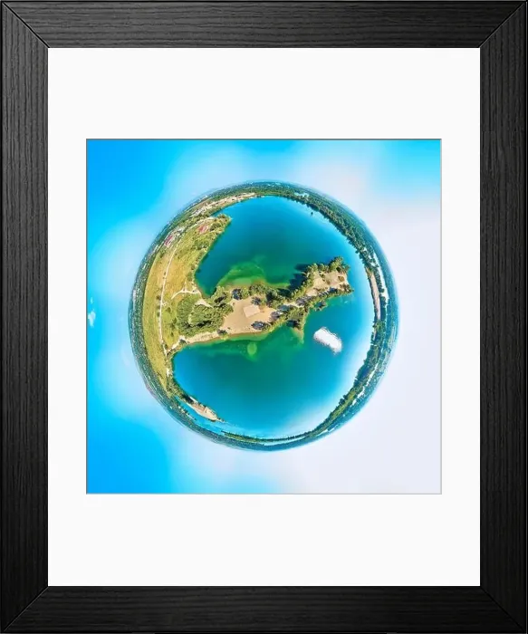 Framed Print : Beautiful futuristic panoramic (360 spherical panorama little planet) aerial drone view to city of Ust-Kamenogorsk (KZ) Framed Print : Beautiful futuristic panoramic (360 spherical panorama little planet) aerial drone view to city of Ust-Kamenogorsk (KZ)
