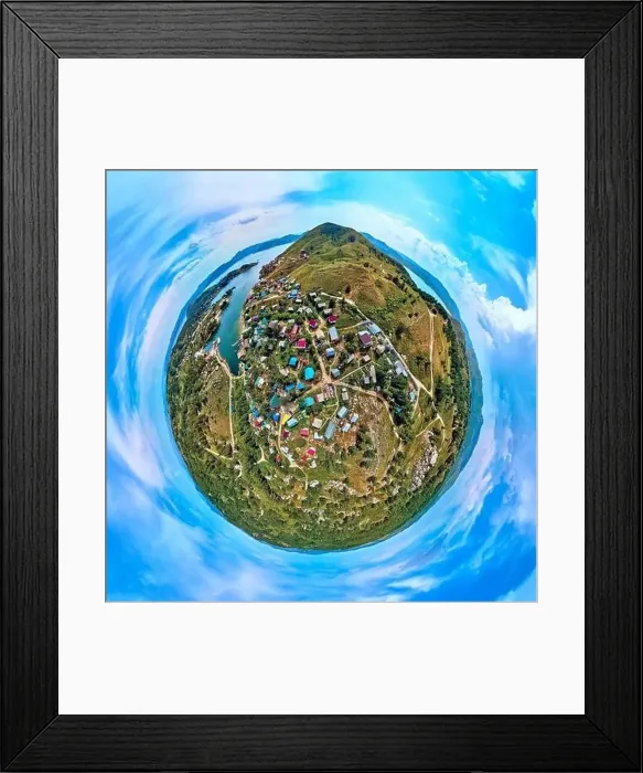 Framed Print : Beautiful futuristic panoramic (360 spherical panorama little planet) Framed Print : Beautiful futuristic panoramic (360 spherical panorama little planet)