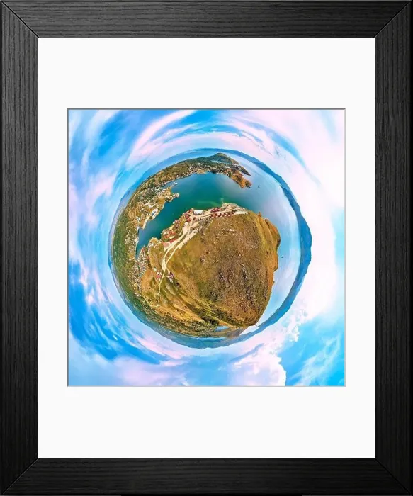 Framed Print : Beautiful futuristic panoramic (360 spherical panorama little planet)