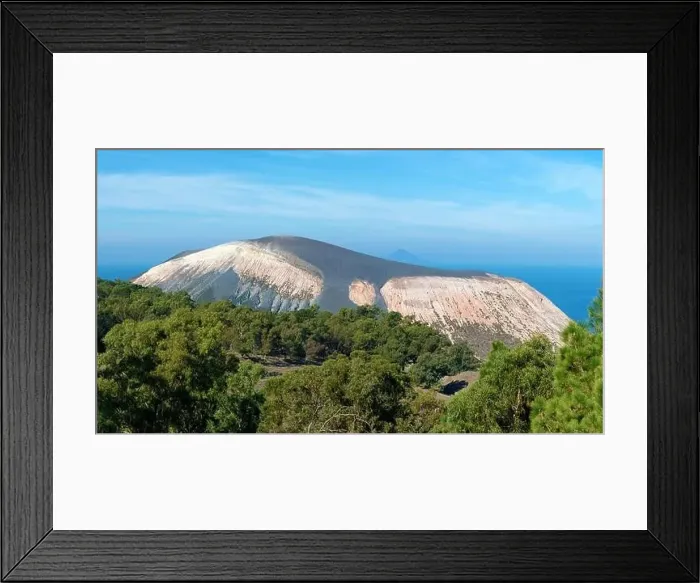 Framed Print : panoramic view of the vulcano volcano, aeolian islands, italy Framed Print : panoramic view of the vulcano volcano, aeolian islands, italy