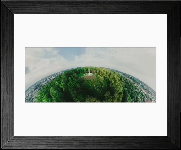 Framed Print : Park on the hill in Vilnius city, the historic center of Lithuania, European city. 360 VR panorama Framed Print : Park on the hill in Vilnius city, the historic center of Lithuania, European city. 360 VR panorama