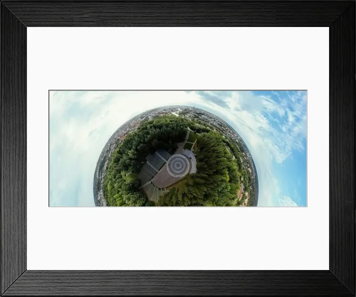 Framed Print : Park on the hill in Vilnius city, the historic center of Lithuania, European city. 360 VR panorama Framed Print : Park on the hill in Vilnius city, the historic center of Lithuania, European city. 360 VR panorama
