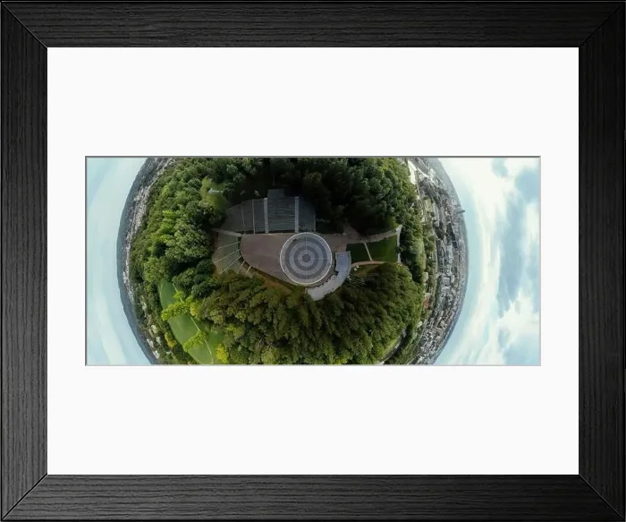 Framed Print : Park on the hill in Vilnius city, the historic center of Lithuania, European city. 360 VR panorama Framed Print : Park on the hill in Vilnius city, the historic center of Lithuania, European city. 360 VR panorama