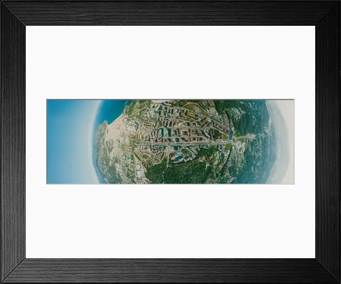Framed Print : Lloret de Mar City on Mediterranean Sea in summer Spain. 360 vr Drone shot Framed Print : Lloret de Mar City on Mediterranean Sea in summer Spain. 360 vr Drone shot