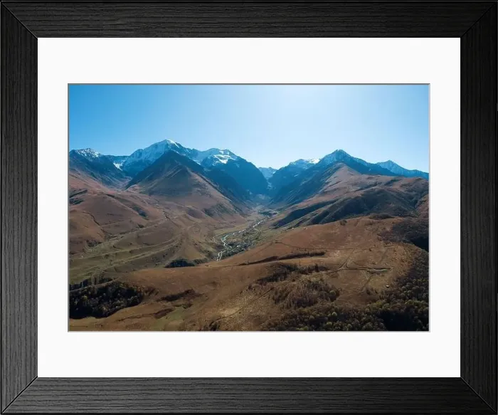 Framed Print : mountains of the Caucasus. shot on a drone Framed Print : mountains of the Caucasus. shot on a drone