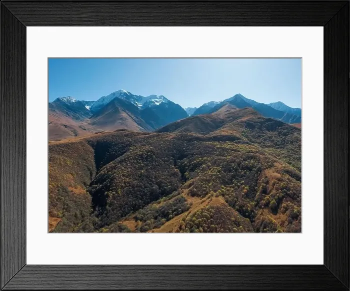 Framed Print : mountains of the Caucasus. shot on a drone Framed Print : mountains of the Caucasus. shot on a drone