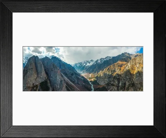 Framed Print : mountains of the Caucasus. shot on a drone Framed Print : mountains of the Caucasus. shot on a drone
