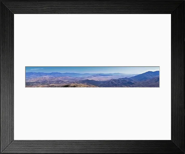 Framed Print : Wasatch Front Rocky Mountain landscapes from Oquirrh range looking at Utah Lake during fall Framed Print : Wasatch Front Rocky Mountain landscapes from Oquirrh range looking at Utah Lake during fall