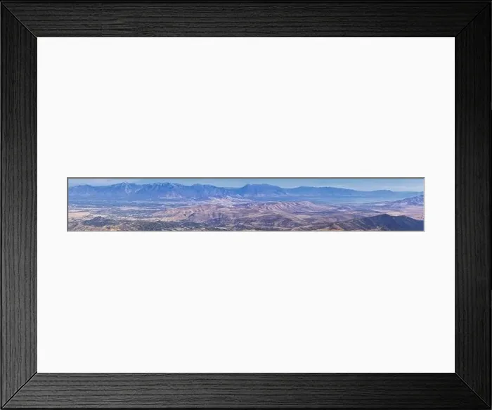 Framed Print : Wasatch Front Rocky Mountain landscapes from Oquirrh range looking at Utah Lake during fall Framed Print : Wasatch Front Rocky Mountain landscapes from Oquirrh range looking at Utah Lake during fall
