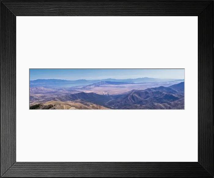 Framed Print : Wasatch Front Rocky Mountain landscapes from Oquirrh range looking at Utah Lake during fall Framed Print : Wasatch Front Rocky Mountain landscapes from Oquirrh range looking at Utah Lake during fall
