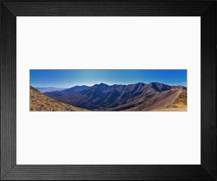 Framed Print : Wasatch Front Rocky Mountain landscapes from Oquirrh range looking at Utah Lake during fall Framed Print : Wasatch Front Rocky Mountain landscapes from Oquirrh range looking at Utah Lake during fall