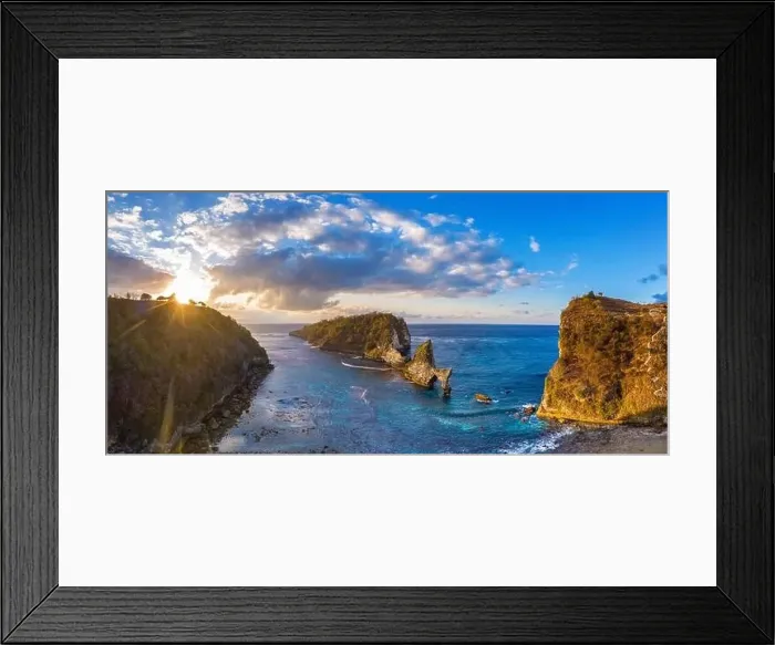 Framed Print : Panorama of aerial view Atuh beach in Nusa penida island, Bali in Indonesia Framed Print : Panorama of aerial view Atuh beach in Nusa penida island, Bali in Indonesia