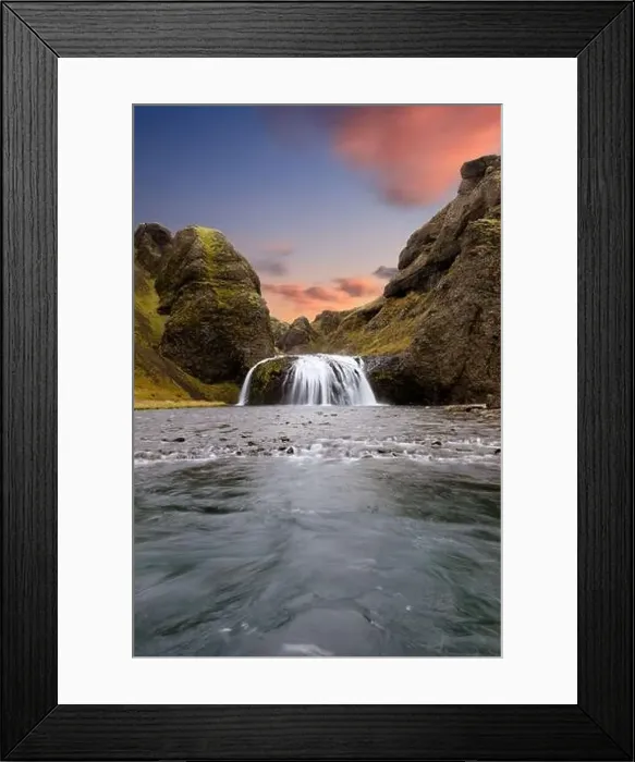 Framed Print : Stjornarfoss waterfall near Kirkjubæjarklaustur - Kleifar, or simply Klaustur, Iceland Framed Print : Stjornarfoss waterfall near Kirkjubæjarklaustur - Kleifar, or simply Klaustur, Iceland