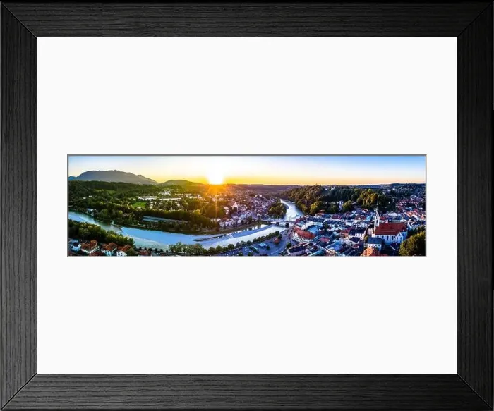 Framed Print : Aerial of old bavarian town Bad Toelz in Bavaria Framed Print : Aerial of old bavarian town Bad Toelz in Bavaria