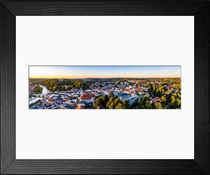 Framed Print : Aerial of old bavarian town Bad Toelz in Bavaria Framed Print : Aerial of old bavarian town Bad Toelz in Bavaria