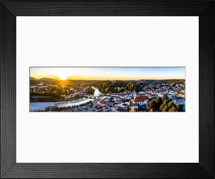 Framed Print : Aerial of old bavarian town Bad Toelz in Bavaria Framed Print : Aerial of old bavarian town Bad Toelz in Bavaria