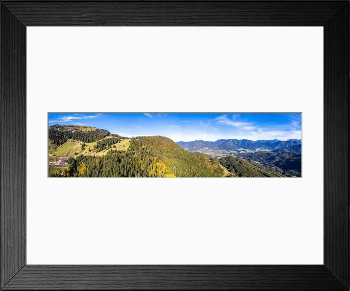Framed Print : Brauneck mountain in autumn. Aerial Panorama. Lenggries, Bavaria, Germany. New Schroedlestein Ski Lift Framed Print : Brauneck mountain in autumn. Aerial Panorama. Lenggries, Bavaria, Germany. New Schroedlestein Ski Lift
