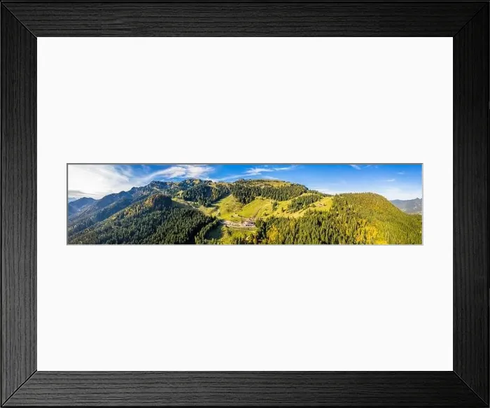 Framed Print : Brauneck mountain in autumn. Aerial Panorama. Lenggries, Bavaria, Germany. New Schroedlestein Ski Lift Framed Print : Brauneck mountain in autumn. Aerial Panorama. Lenggries, Bavaria, Germany. New Schroedlestein Ski Lift