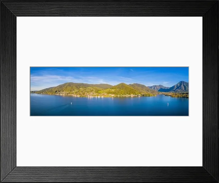 Framed Print : Tegernsee lake in Bavaria. Germany. Aerial Panorama. Beautiful and famous Spot Framed Print : Tegernsee lake in Bavaria. Germany. Aerial Panorama. Beautiful and famous Spot