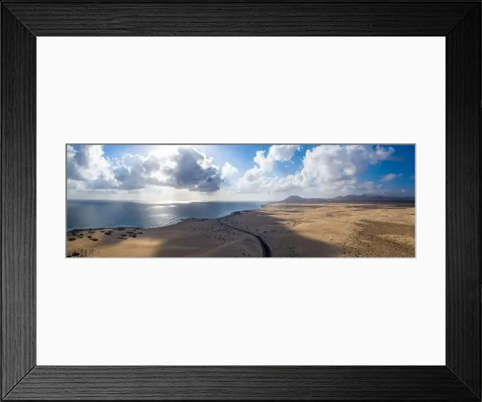 Framed Print : Fuerteventura, Corralejo sand dunes nature park. Beautiful Aerial Shot. Canary Islands, Spain Framed Print : Fuerteventura, Corralejo sand dunes nature park. Beautiful Aerial Shot. Canary Islands, Spain