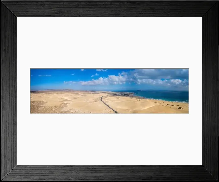 Framed Print : Fuerteventura, Corralejo sand dunes nature park. Beautiful Aerial Shot. Canary Islands, Spain Framed Print : Fuerteventura, Corralejo sand dunes nature park. Beautiful Aerial Shot. Canary Islands, Spain