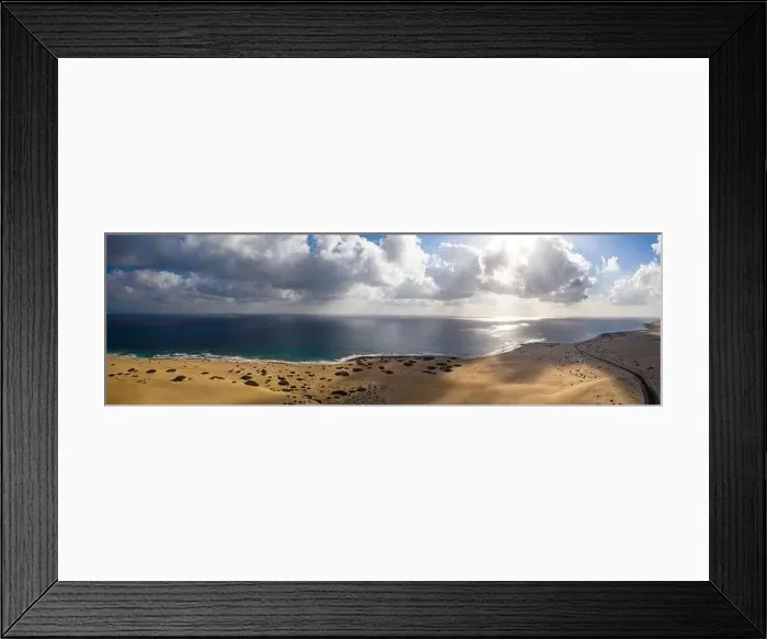 Framed Print : Fuerteventura, Corralejo sand dunes nature park. Beautiful Aerial Shot. Canary Islands, Spain Framed Print : Fuerteventura, Corralejo sand dunes nature park. Beautiful Aerial Shot. Canary Islands, Spain