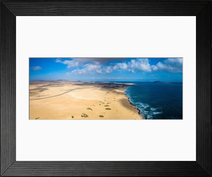 Framed Print : Fuerteventura, Corralejo sand dunes nature park. Beautiful Aerial Shot. Canary Islands, Spain Framed Print : Fuerteventura, Corralejo sand dunes nature park. Beautiful Aerial Shot. Canary Islands, Spain