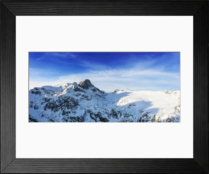 Framed Print : Beautiful view from drone to the snow mountain. Mountain peak Maliovica in Rila, Bulgaria Framed Print : Beautiful view from drone to the snow mountain. Mountain peak Maliovica in Rila, Bulgaria