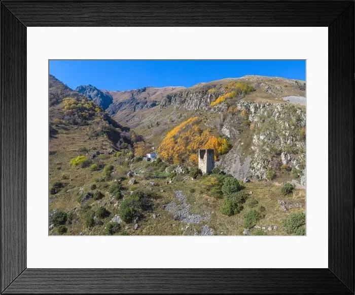 Framed Print : towers in the mountains of north ossetia. Mountains of the Caucasus Framed Print : towers in the mountains of north ossetia. Mountains of the Caucasus