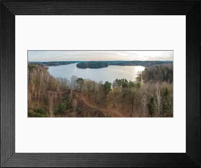 Framed Print : Late fall. River and forest. Shot on a drone Framed Print : Late fall. River and forest. Shot on a drone